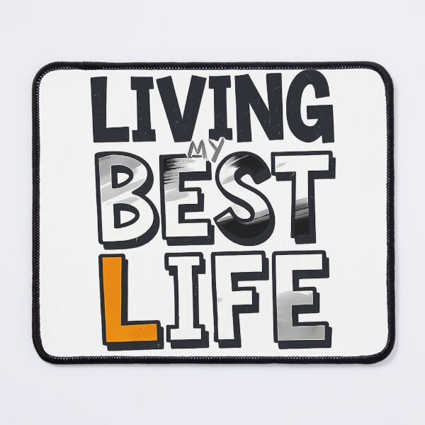 Item preview, Living Best Life T-Shirt – Bold 3D Typography Motivational Streetwear designed and sold by etuvibes.