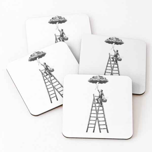 Item preview, Surreal Man Catching Lightning from Storm Cloud designed and sold by Hepic.