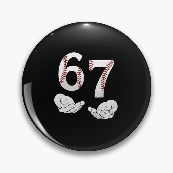 Item preview, 67 Funny Kids Meme Baseball Style Number Humor  designed and sold by miaa-artistshop.