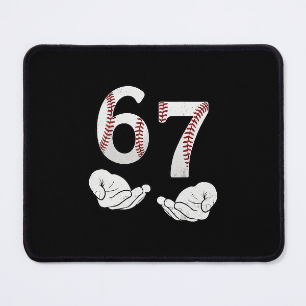 Item preview, 67 Funny Kids Meme Baseball Style Number Humor designed and sold by miaa-artistshop.
