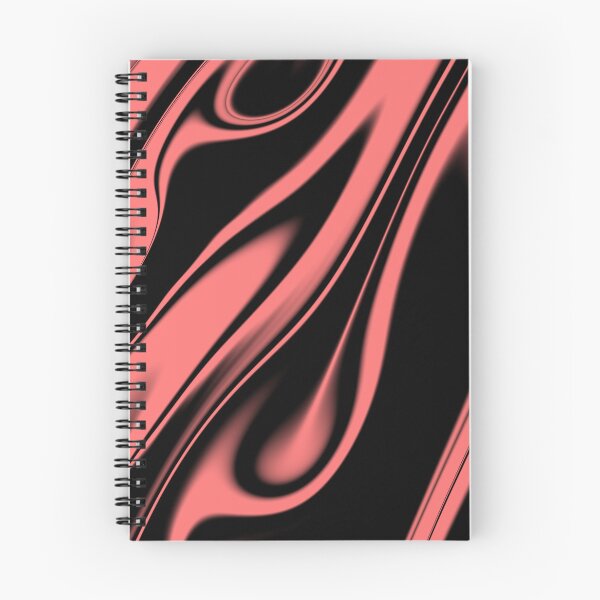 Item preview, Abstract coral wave shapes flowing over a deep black background designed and sold by ScreenPin.