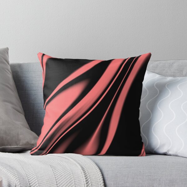 Item preview, Abstract coral wave shapes flowing over a deep black background designed and sold by ScreenPin.