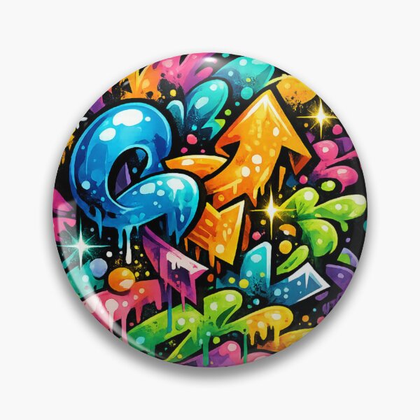 Item preview, Vibrant Bubble Graffiti Splash Art. designed and sold by HubiUrbanStudio.