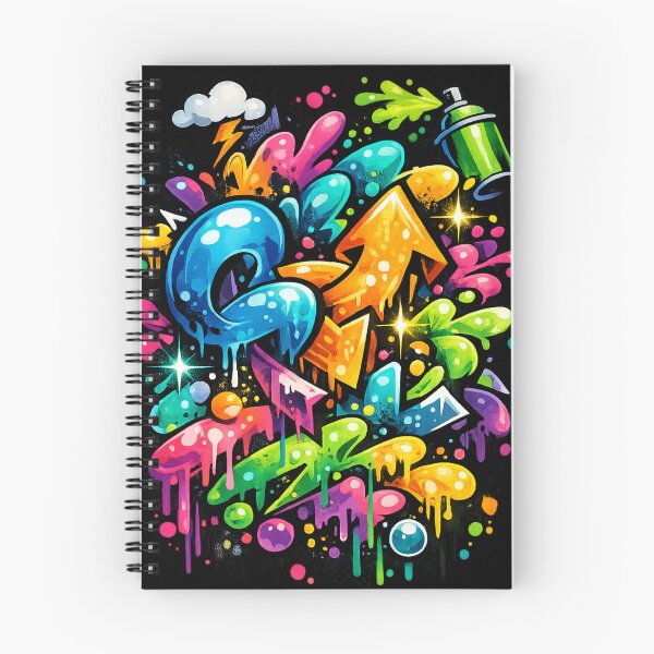 Item preview, Vibrant Bubble Graffiti Splash Art. designed and sold by HubiUrbanStudio.