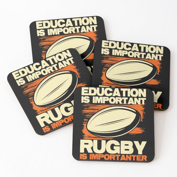 Item preview, Education Is Important Rugby Is Importanter Bold Sports  designed and sold by GabrieSketcham.