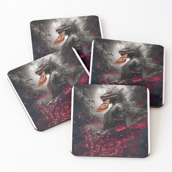 Item preview, Infernal Pizza Dragon – Dark Fantasy Surreal Beast Art designed and sold by Grafititee.