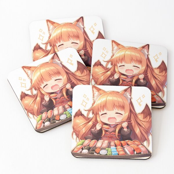 Item preview, Holo Spice And Wolf Chibi Sushi Party designed and sold by Spraykart.