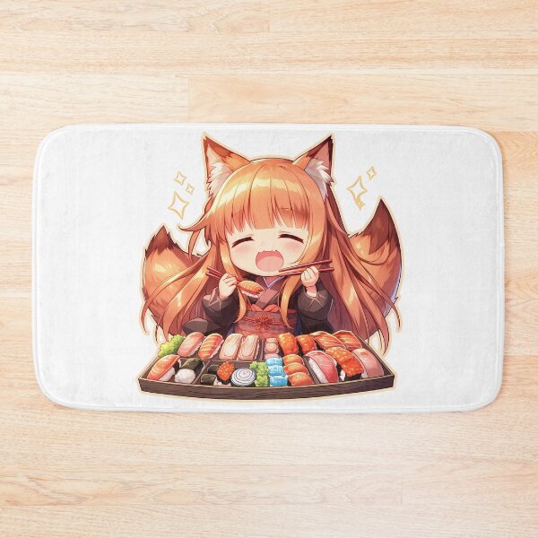 Item preview, Holo Spice And Wolf Chibi Sushi Party designed and sold by Spraykart.