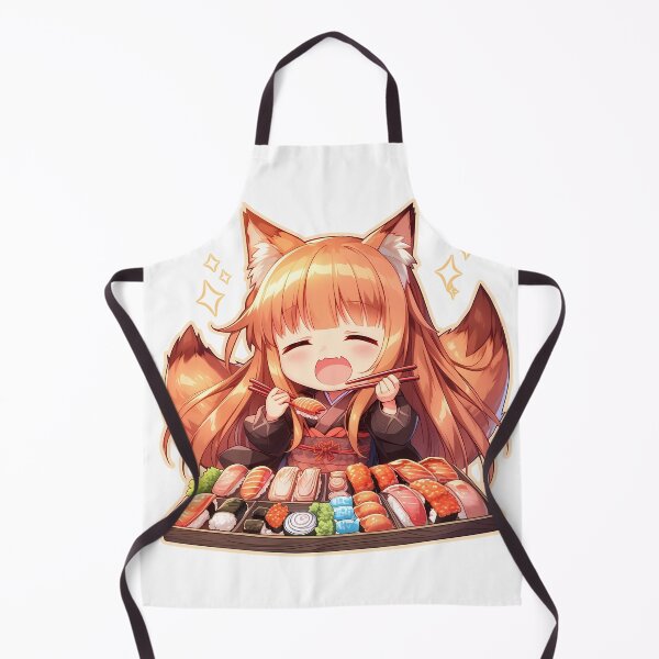 Item preview, Holo Spice And Wolf Chibi Sushi Party designed and sold by Spraykart.
