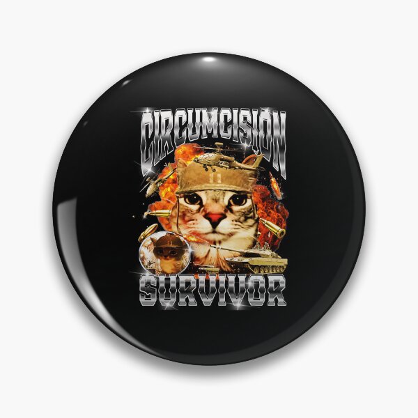 Item preview, Circumcision Survivor Cat Meme Parody Design designed and sold by tadmercado.