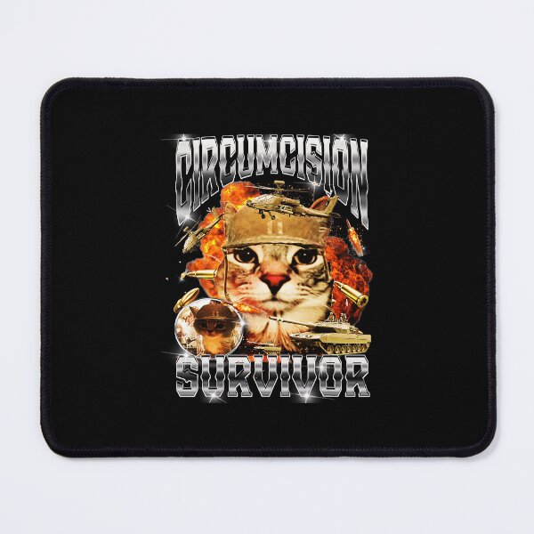 Item preview, Circumcision Survivor Cat Meme Parody Design designed and sold by tadmercado.
