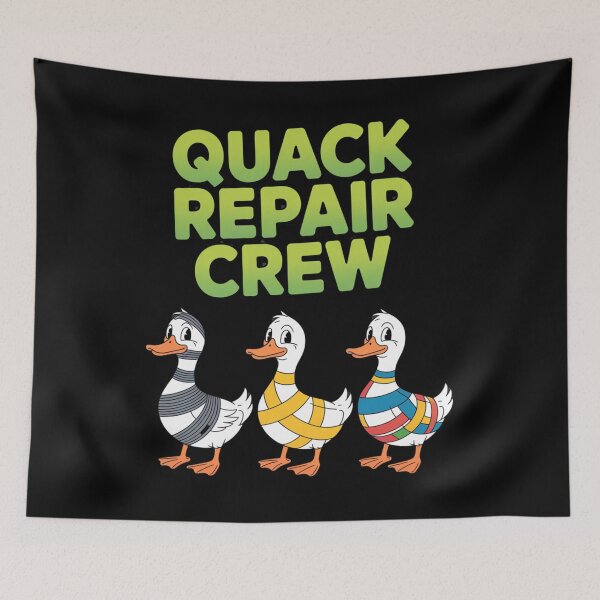 Item preview, Quack Tape  - repair-tape - field repair humor - temporary fix club - patch notes humor - hotfix engineer joke - maintenance crew - workshop life funny - overlanding repair - maker space  designed and sold by JansenGS.