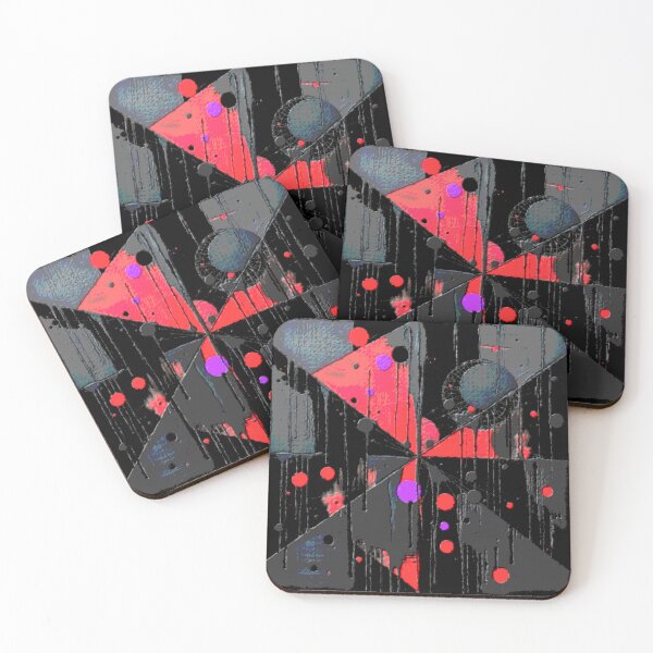 Item preview, crimson divide dark rough colorful geometric abstract design designed and sold by SmashingDeals.