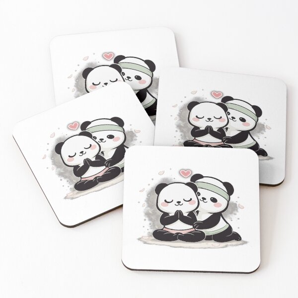Item preview, Soft Romance Yoga Pandas. designed and sold by Lylysun.