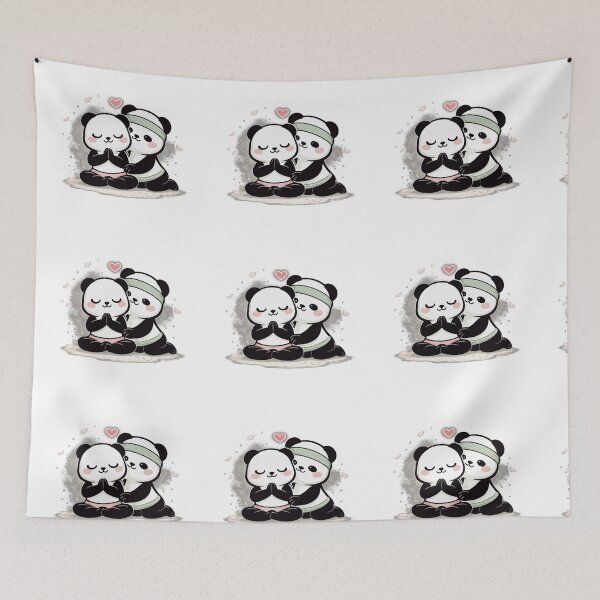 Item preview, Soft Romance Yoga Pandas. designed and sold by Lylysun.
