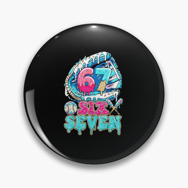 Item preview, 67 Six Seven Ice Cream Drip Baseball Number  designed and sold by miaa-artistshop.
