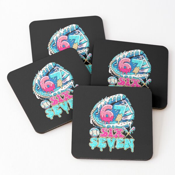 Item preview, 67 Six Seven Ice Cream Drip Baseball Number  designed and sold by miaa-artistshop.