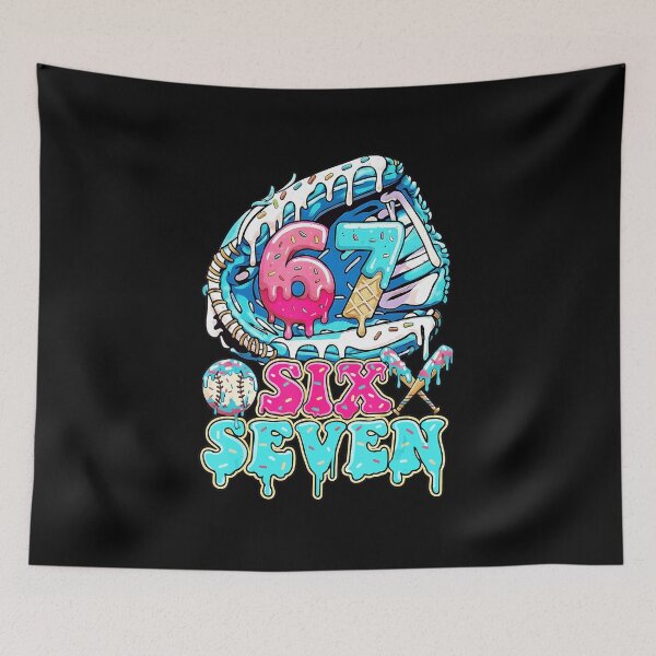 Item preview, 67 Six Seven Ice Cream Drip Baseball Number  designed and sold by miaa-artistshop.