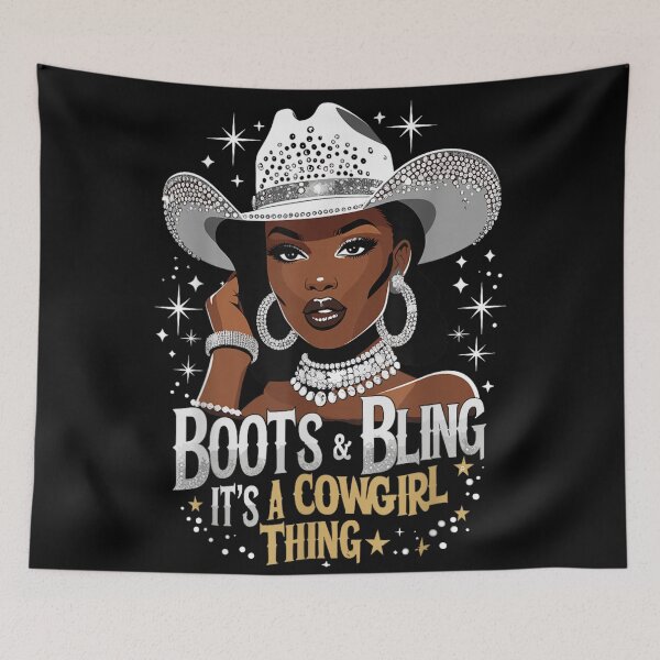 Item preview, Boots and Bling Its a Cowgirl Thing African American Western designed and sold by Daisy Grimes.