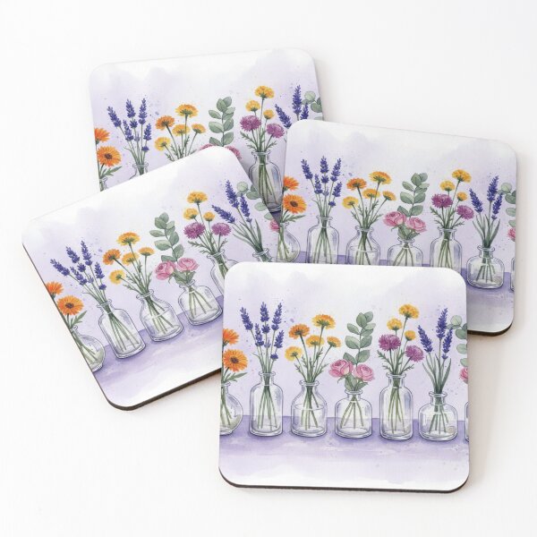 Item preview, Delicate flowers in glass vases designed and sold by Sigtrix.