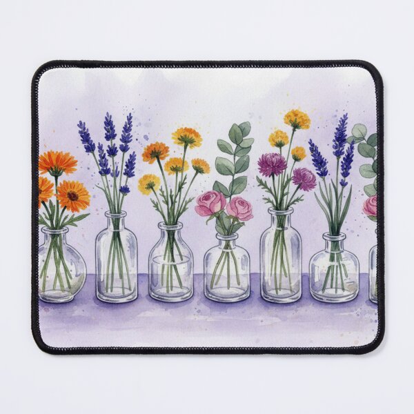 Item preview, Delicate flowers in glass vases designed and sold by Sigtrix.