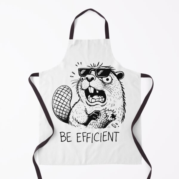 Item preview, Be Efficient – Funny Beaver Illustration with Attitude designed and sold by majesty-prints.
