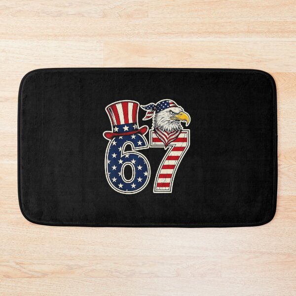 Item preview, 67 Patriotic Eagle Vintage USA Style Funny Number  designed and sold by gladysenglish.