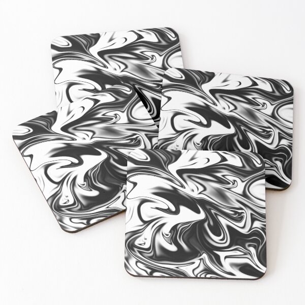 Item preview, Black And White Liquified Marble, designed and sold by A-Work-Of-Art.