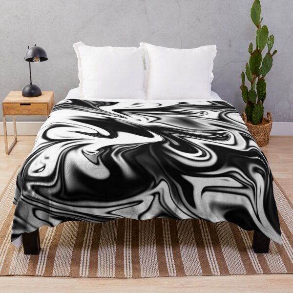 Item preview, Black And White Liquified Marble, designed and sold by A-Work-Of-Art.