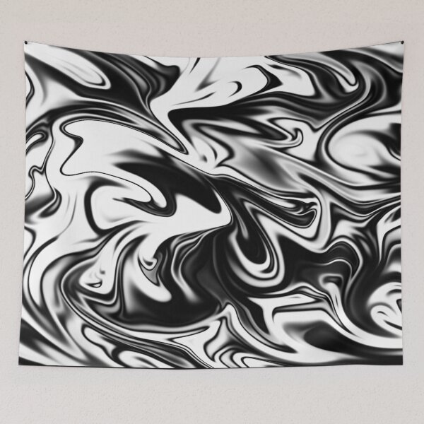 Item preview, Black And White Liquified Marble, designed and sold by A-Work-Of-Art.