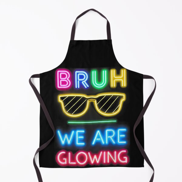 Item preview, Bruh We Are Glowing Neon Retro Sunglasses Funny Sarcastic Gen Z designed and sold by Daisy Grimes.