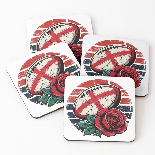 Item preview, England Rugby Ball Red Rose Vintage Emblem  designed and sold by GabrieSketcham.