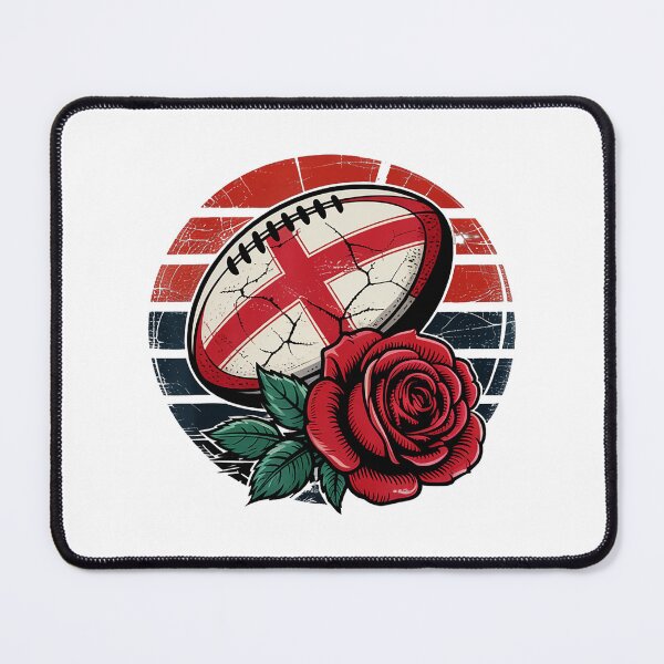 Item preview, England Rugby Ball Red Rose Vintage Emblem designed and sold by GabrieSketcham.