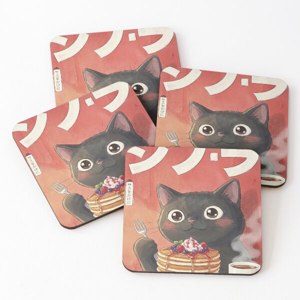 Item preview, Cute Cat Eating Pancakes designed and sold by JOSEMONTANO21.