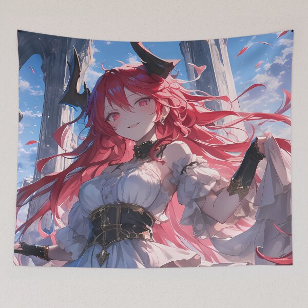 Item preview, Kotori Itsuka Date A Live Smiling Horned Princess In White Dress designed and sold by Spraykart.