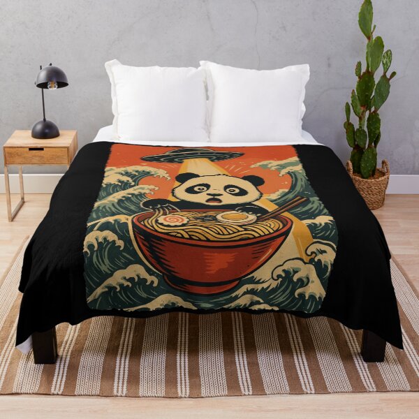 Item preview, Surprised Panda UFO Ramen Japanese Wave designed and sold by JEFDodsonArt.
