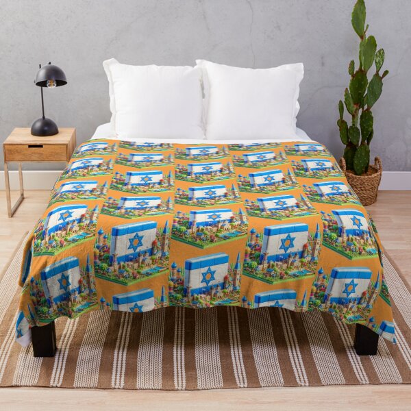 Item preview, Israel Landmark Panorama – Large Israeli Flag 3D Cute Label  designed and sold by PaintMeWorld.