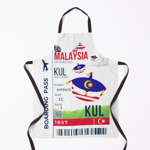 Item preview, Malaysia Boarding Pass Stylized Wau bulan Moon kite designed and sold by InkWhirl.