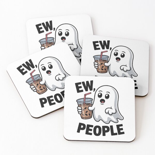 Item preview, Funny Shocked Ghost Boba Tea - Ew People Introvert Quote designed and sold by Mr-wow.