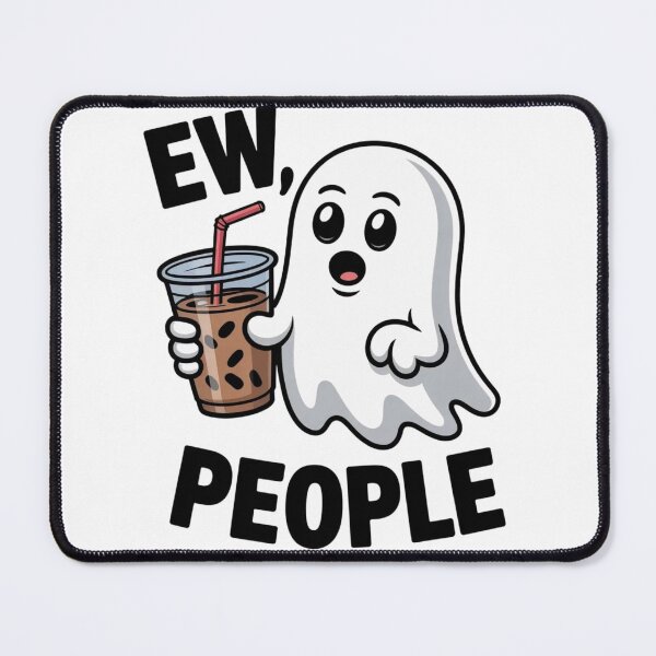 Item preview, Funny Shocked Ghost Boba Tea - Ew People Introvert Quote designed and sold by Mr-wow.