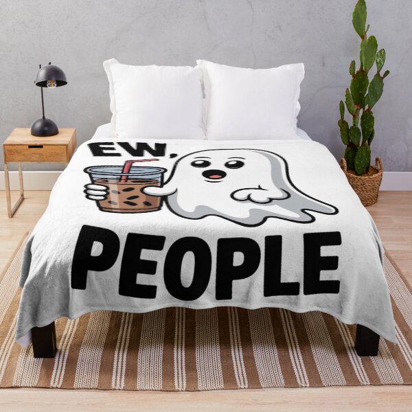 Item preview, Funny Shocked Ghost Boba Tea - Ew People Introvert Quote designed and sold by Mr-wow.