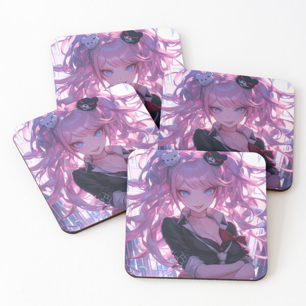 Item preview, Junko Enoshima Danganronpa Pink Hair Neon City Vibes designed and sold by Spraykart.
