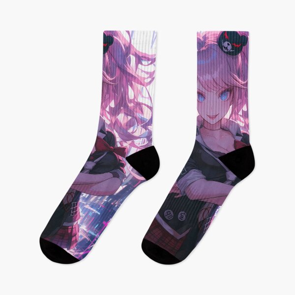 Item preview, Junko Enoshima Danganronpa Pink Hair Neon City Vibes designed and sold by Spraykart.