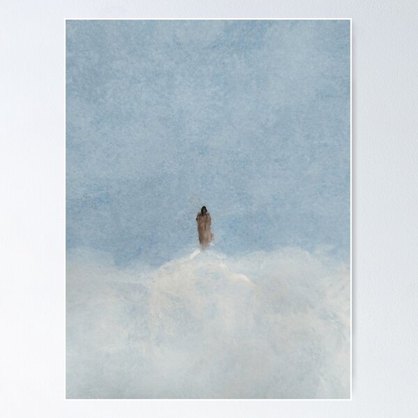 Item preview, Jesus Above the Clouds – Divine Presence Original Acrylic Painting designed and sold by ateliertevah.