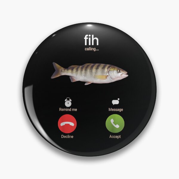 Item preview, Fih Calling Funny Fish Meme Phone Screen Incoming Call Parody designed and sold by KrystinaGiGi.