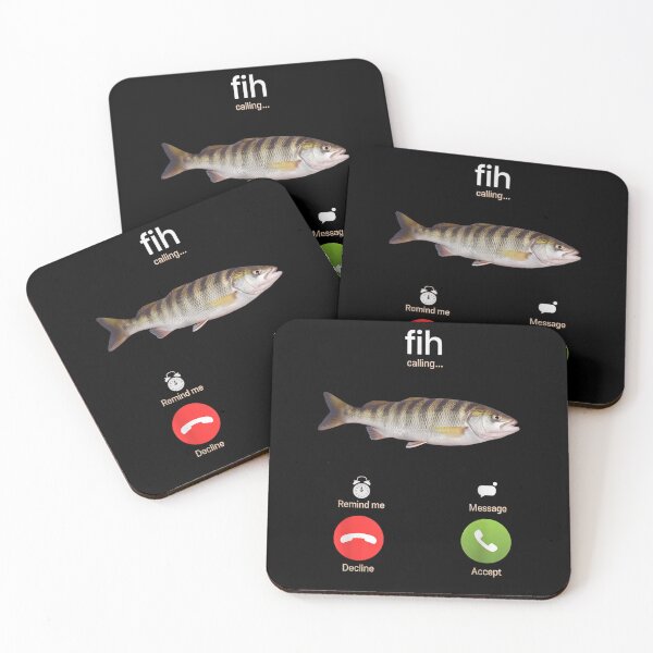 Item preview, Fih Calling Funny Fish Meme Phone Screen Incoming Call Parody designed and sold by KrystinaGiGi.