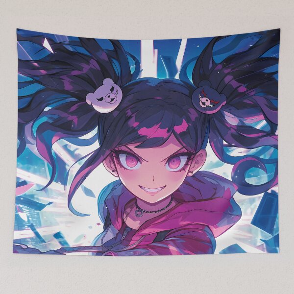 Item preview, Aoi Asahina Danganronpa Twin Tails Pink Neon Chaos designed and sold by Spraykart.