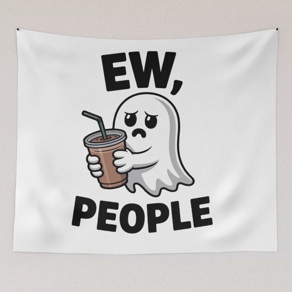 Item preview, Sarcastic Ghost Iced Coffee Addict - Spooky Cute Introvert designed and sold by Mr-wow.