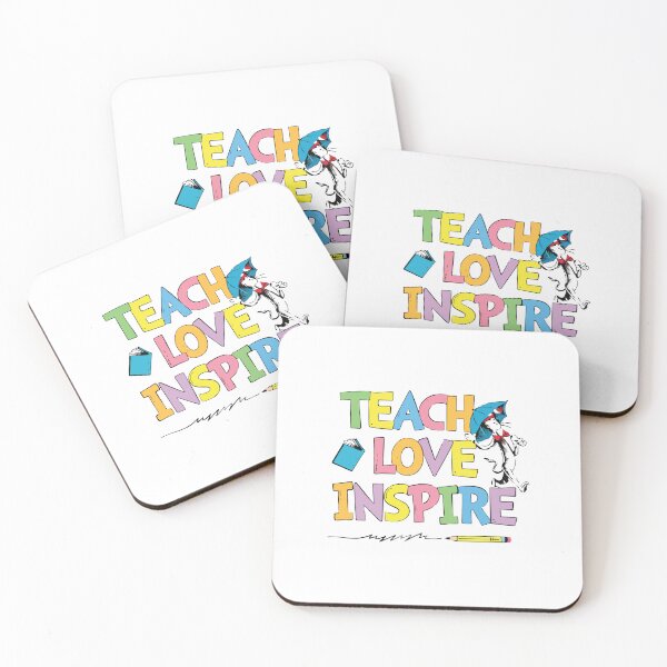 Item preview, Teach Love Inspire Colorful Teacher Appreciation Typography Design designed and sold by kiralynstration.