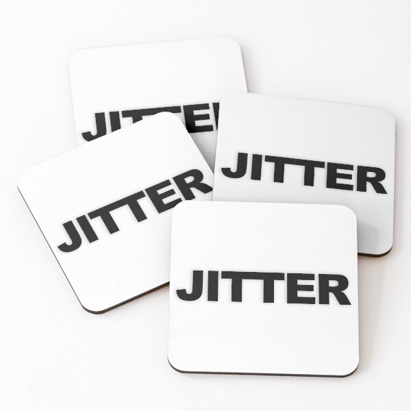 Item preview, JITTER — Black Minimal Bold Type Statement designed and sold by WORDPAUSE.